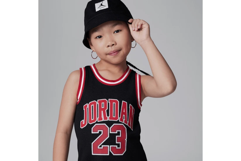 Jordan 23 Παιδικό Αμάνικο Φόρεμα Mini Μαύρο, Κόκκινο