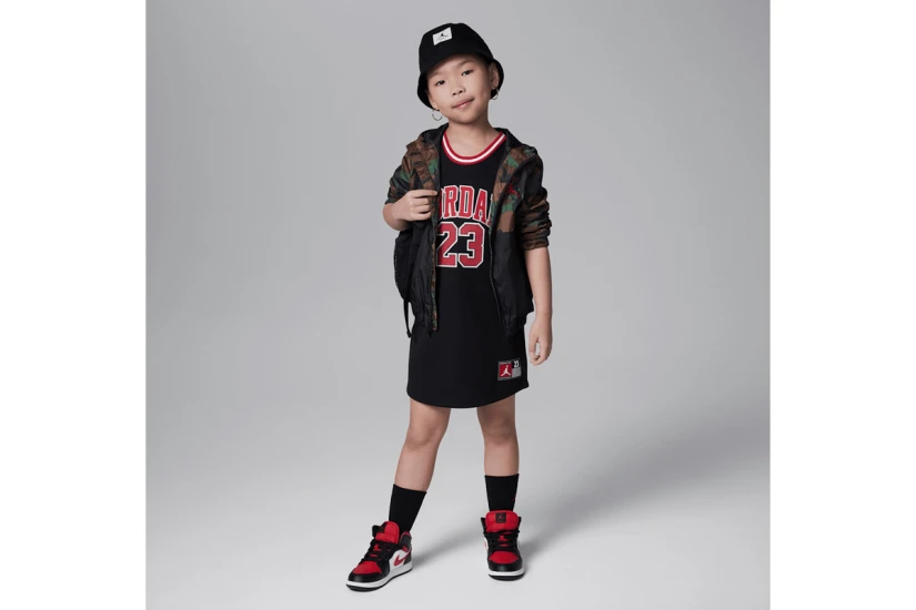 Jordan 23 Παιδικό Αμάνικο Φόρεμα Mini Μαύρο, Κόκκινο