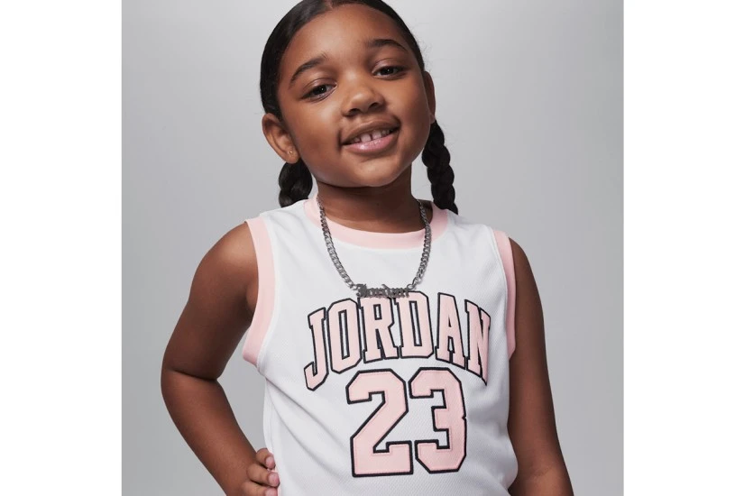Jordan 23 Παιδικό Σετ Αμάνικη Μπλούζα - Σορτς Λευκό, Ροζ