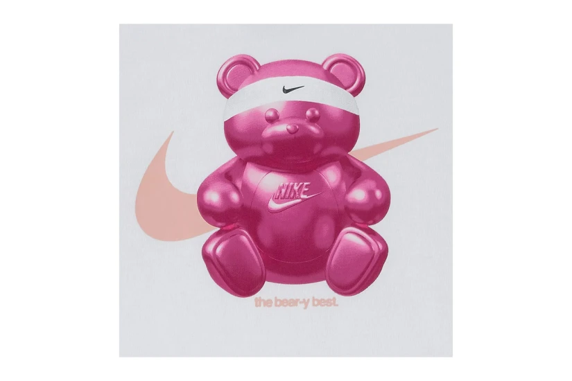 Nike Sportswear Graphic Παιδικό Κοντομάνικο T-Shirt Λευκό, Φούξια, Σομόν