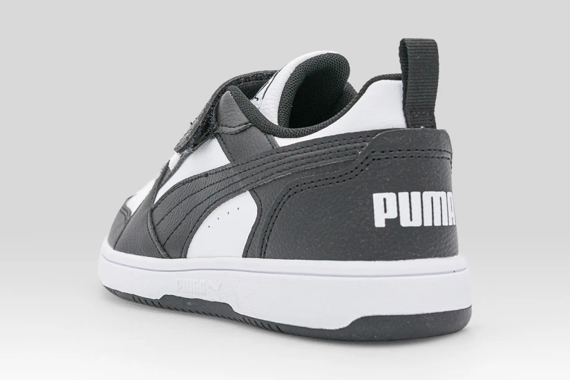 Puma Rebound V6 Low Παιδικά Sneakers Μαύρα, Λευκά