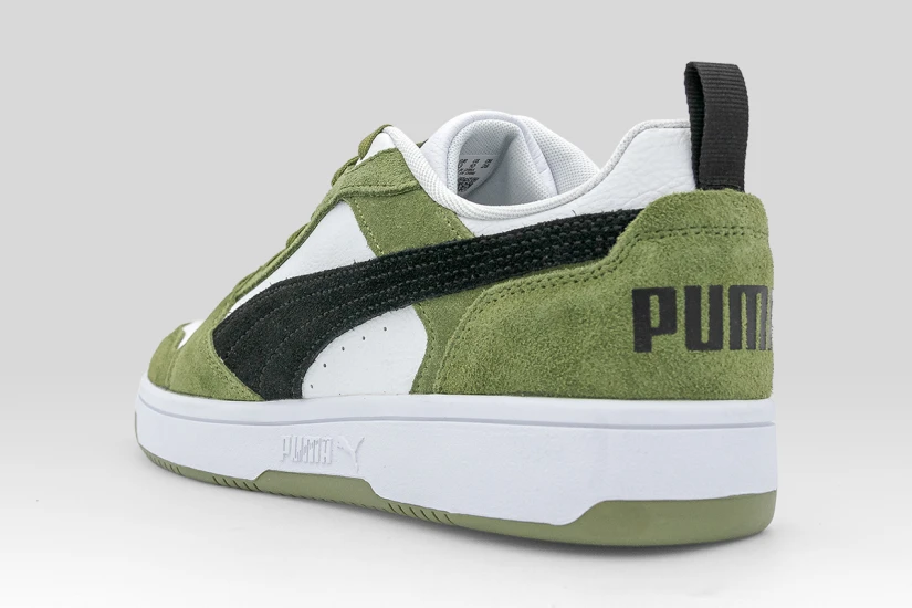Puma Rebound V6 Low Ανδρικά Sneakers Λαδί, Μαύρα, Λευκά