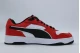 Puma RBD Break Low Ανδρικά Sneakers Λευκά, Κόκκινα, Μαύρα