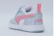 Puma Rebound V6 Low Space Belle Βρεφικά Sneakers Γκρι, Λευκά, Ροζ