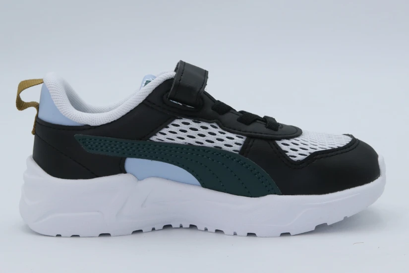Puma Trinity 2 LT Run Fun Βρεφικά Sneakers Μαύρα, Λευκά, Κυπαρισσί
