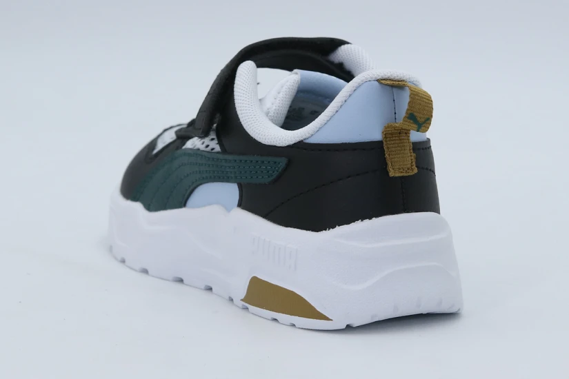 Puma Trinity 2 LT Run Fun Βρεφικά Sneakers Μαύρα, Λευκά, Κυπαρισσί
