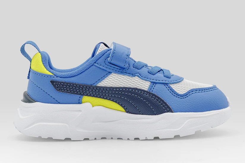 Puma Trinity 2 LT Βρεφικά Sneakers Μπλε, Λευκά, Μπλε Σκούρο, Κίτρινα
