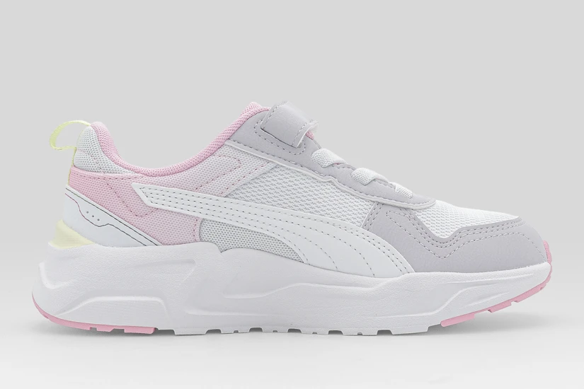 Puma Trinity 2 Παιδικά Sneakers Λευκά, Γκρι, Ροζ, Κίτρινα
