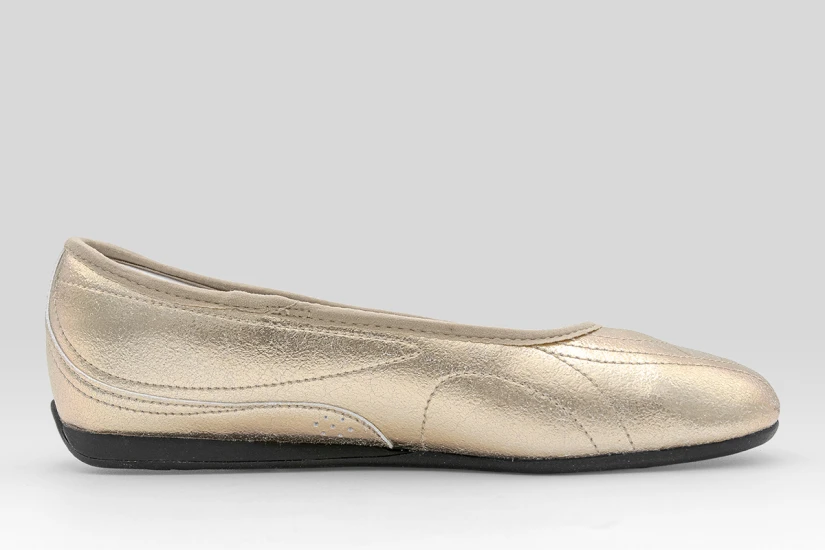 Puma Catch Metallic Whisper Γυναικείες Μπαλαρίνες Χρυσές
