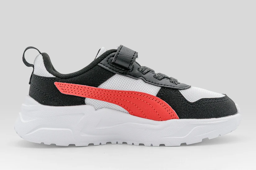 Puma Trinity 2 LT Mid 90S Βρεφικά Sneakers Μαύρα, Λευκά, Κόκκινα