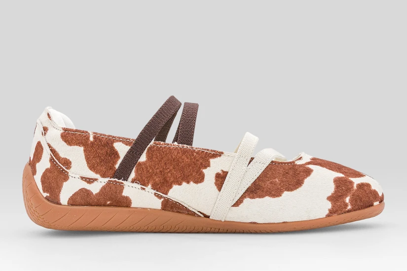 Puma Speedcat Ballet Cow Print Sneakers Λευκά, Καφέ
