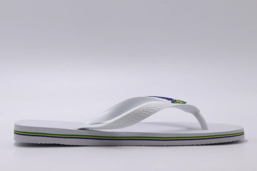 Havaianas Brazil Logo Unisex Σαγιονάρες Λευκές