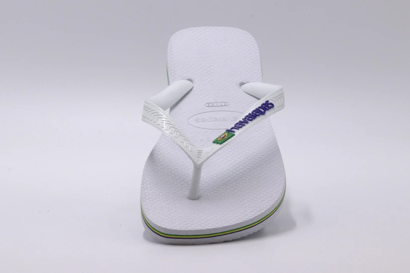 Havaianas Brazil Logo Unisex Σαγιονάρες Λευκές