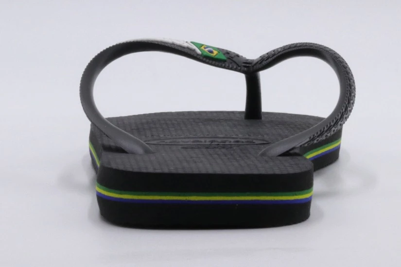 Havaianas Brasil Logo Unisex Σαγιονάρες Μαύρες, Λευκές