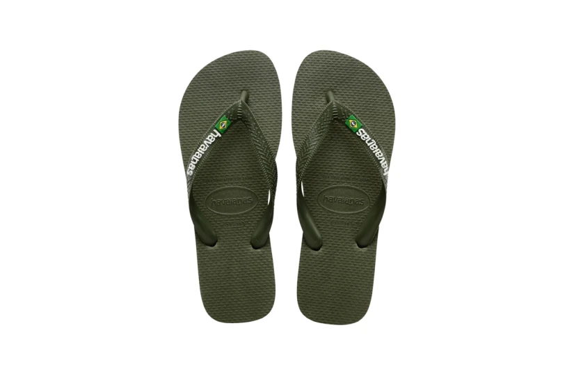 Havaianas Brasil Logo Unisex Σαγιονάρες Πράσινες