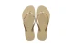 Havaianas Slim Glitter II Σαγιονάρες Μπεζ, Χρυσές