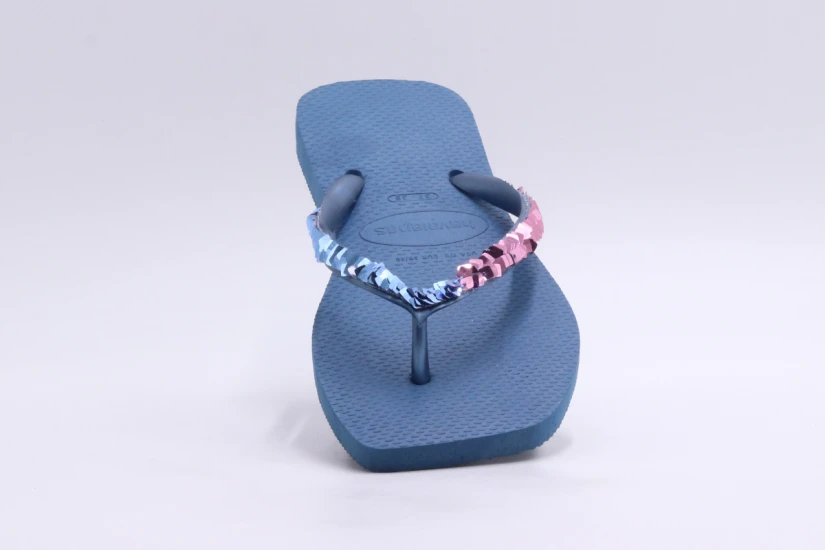 Havaianas Slim Square Magic Sequin Σαγιονάρες Μπλε Σκούρο