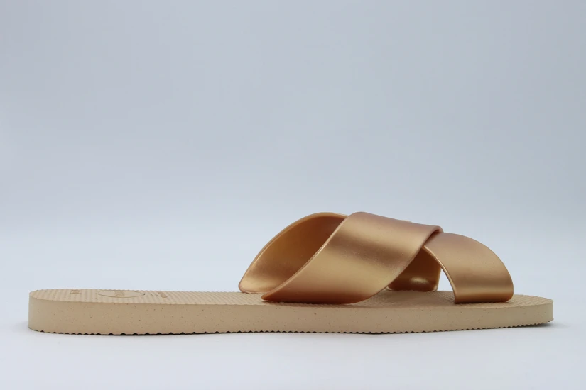 Havaianas Aqua Metallic Παντόφλες Χρυσές, Μπεζ