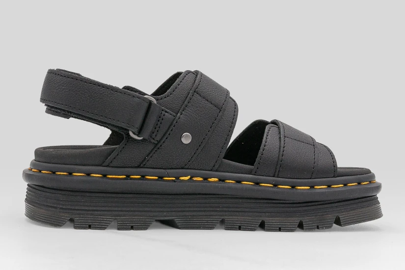 Dr. Martens Zebzag Pisa Leather Platform Γυναικεία Σανδάλια Μαύρα