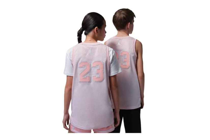 Jordan 23 Jersey Παιδική Αμάνικη Μπλούζα Ροζ, Λευκή
