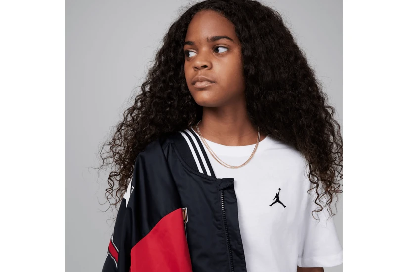 Jordan Brooklyn Essentials Embroidered Παιδικό Κοντομάνικο T-Shirt Λευκό