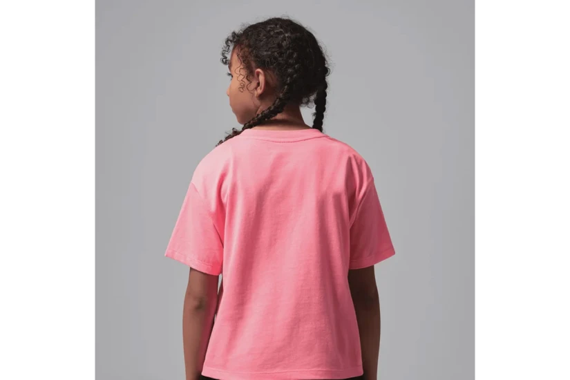 Jordan Brooklyn Essentials Embroidered Παιδικό Κοντομάνικο T-Shirt Ροζ