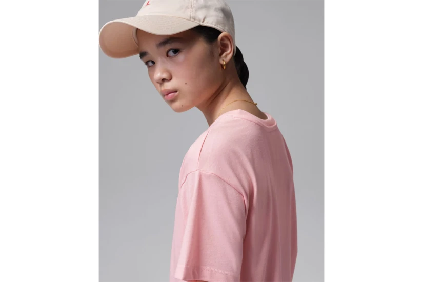 Jordan Brooklyn Essentials Embroidered Παιδικό Κοντομάνικο T-Shirt Ροζ