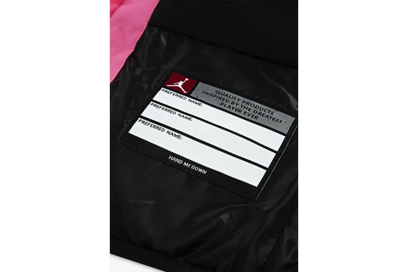Jordan Essentials Παιδικό Μπουφάν Puffer με Κουκούλα Ροζ