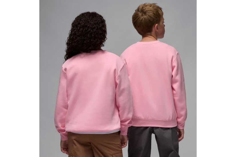 Jordan Brooklyn Fleece Παιδική Μακρυμάνικη Μπλούζα με Λαιμόκοψη Ροζ