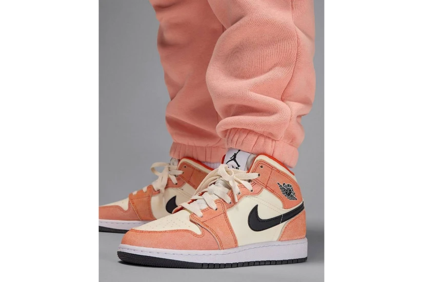 Jordan Brooklyn Fleece Παιδικό Παντελόνι Φόρμας Σομόν