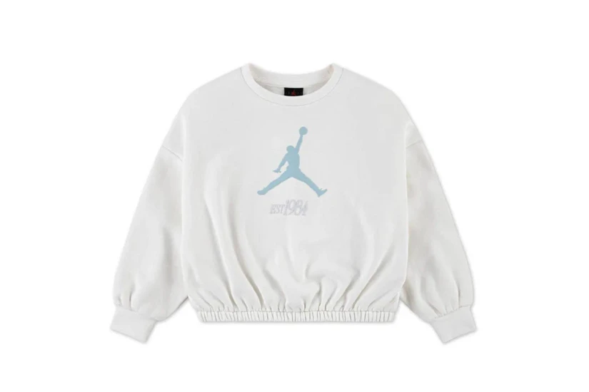 Jordan Jumpman Club Pleated Fleece Cropped Μακρυμάνικη Μπλούζα