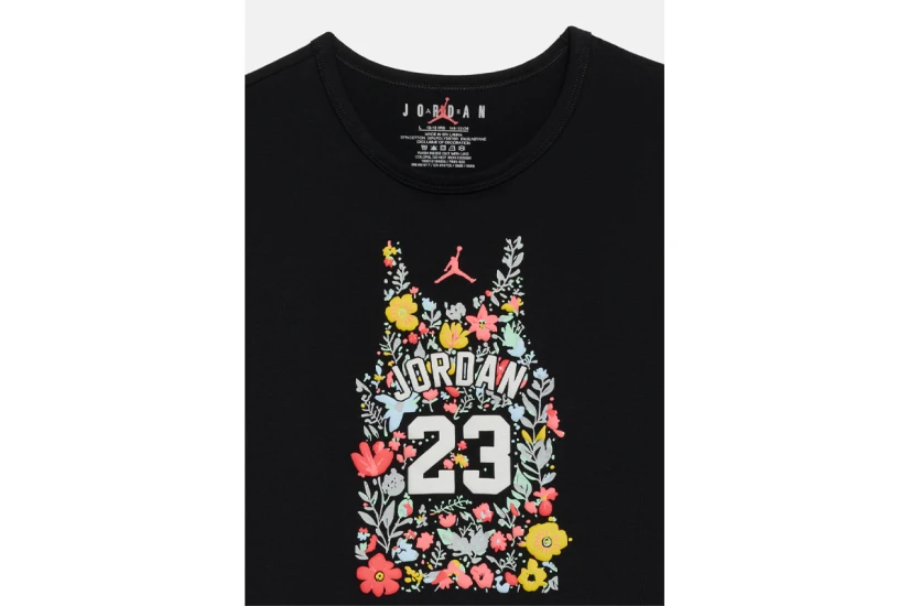 Jordan Floral Παιδικό Κοντομάνικο T-Shirt Μαύρο, Διάφορα Χρώματα