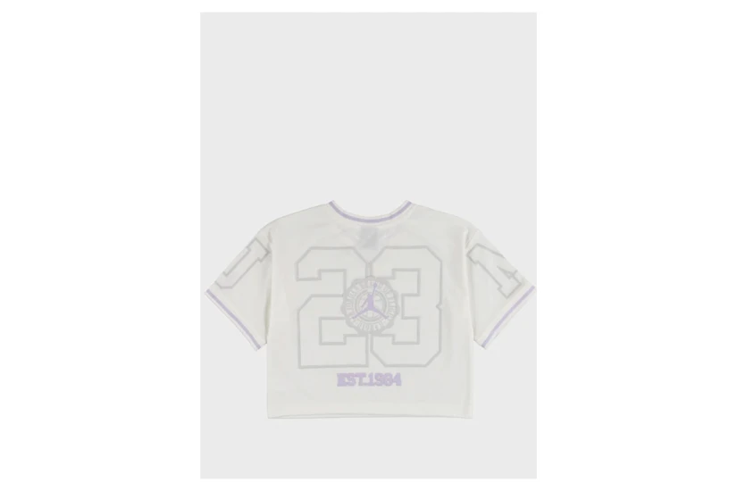 Jordan Secret Diary Jersey Παιδικό Κοντομάνικο Cropped T-Shirt Λευκό