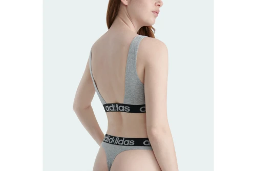 Adidas Performance Cotton Logo Bralette Γυναικείο (4A1H77 MEDIUM HTHR GREY)