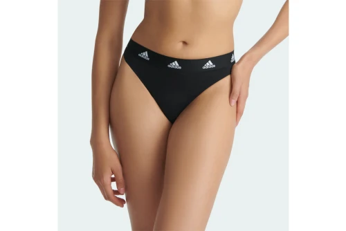 Adidas Performance Active Comfort Cotton Εσώρουχο String Γυναικείο 3-Τεμάχια (4A3P79 BLACK)