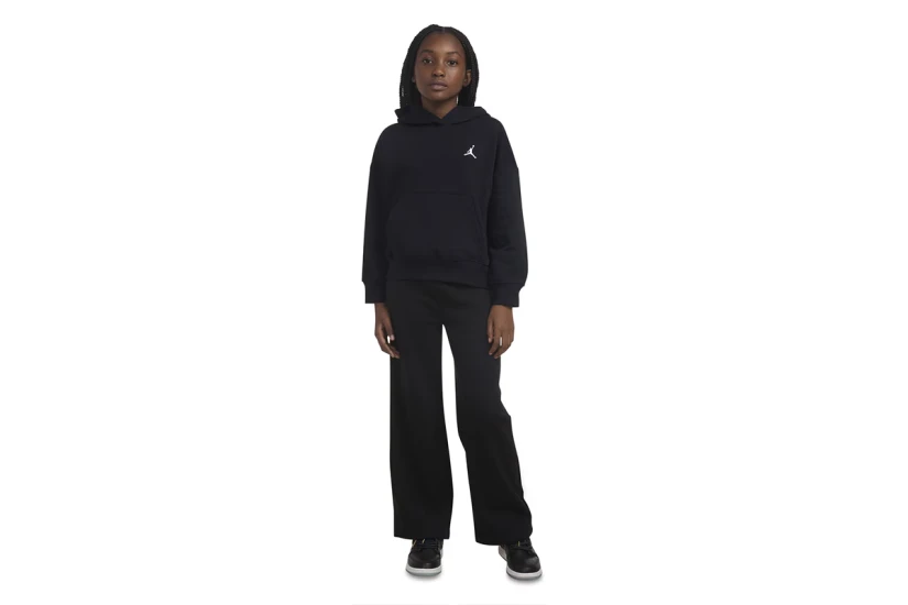 Jordan Brooklyn Essentials Παιδικό Φούτερ με Κουκούλα Μαύρο