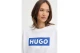 Hugo Classic Γυναικεία Μακρυμάνικη Μπλούζα με Λαιμόκοψη Λευκή