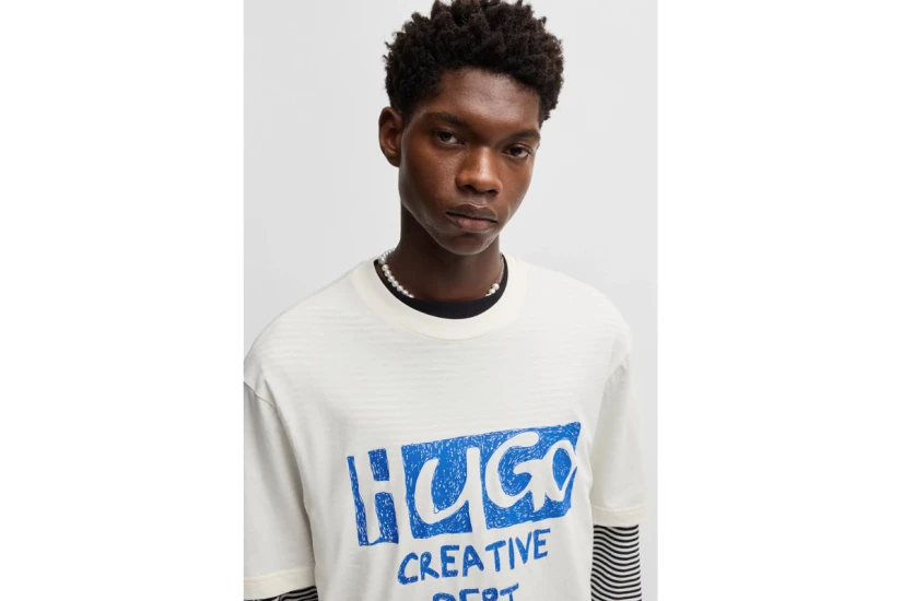 Hugo Nugocrea Ανδρικό Κοντομάνικο T-Shirt Λευκό