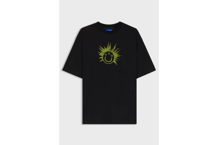 Hugo Nugix Ανδρικό Κοντομάνικο T-Shirt Μαύρο, Πράσινο