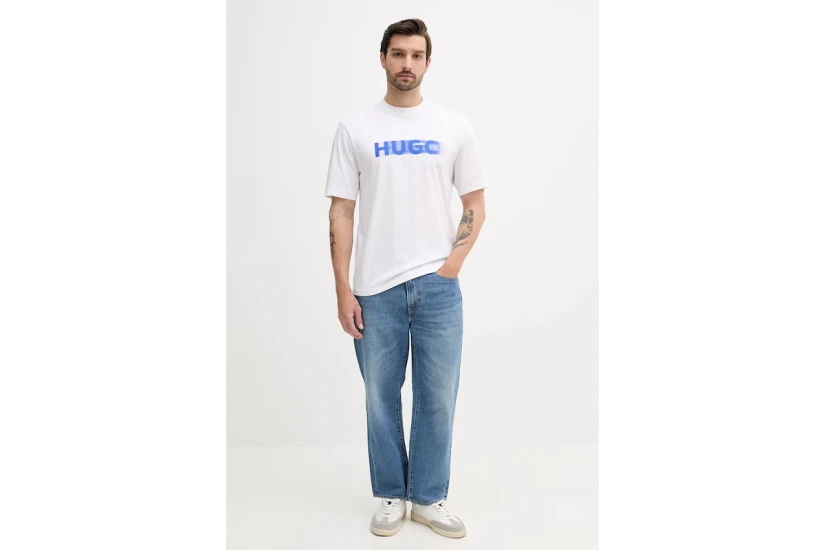Hugo Nalax Ανδρικό Κοντομάνικο T-Shirt Λευκό, Ρουά