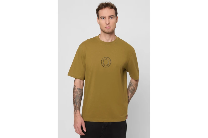 Hugo Nylix Ανδρικό Κοντομάνικο T-Shirt Λαδί