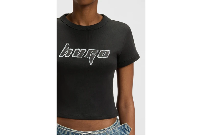 Hugo Dalia Γυναικείο Κοντομάνικο T-Shirt Μαύρο