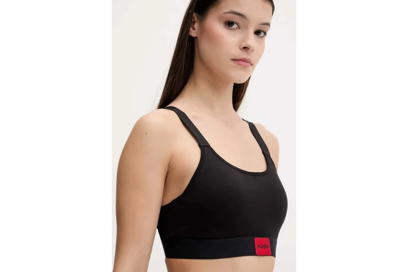 Hugo Padded Cup Red Label Γυναικείο Bralette Μαύρο