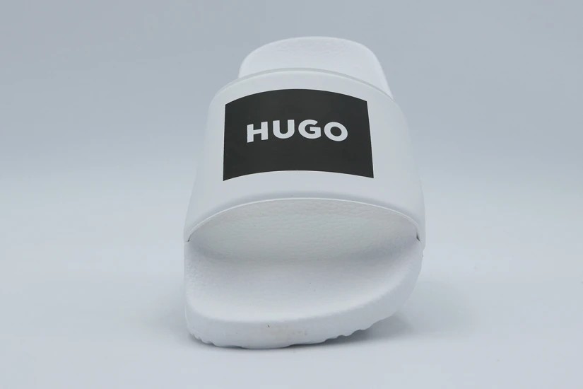 Hugo Timein With Logo Strap Παντόφλες Λευκές