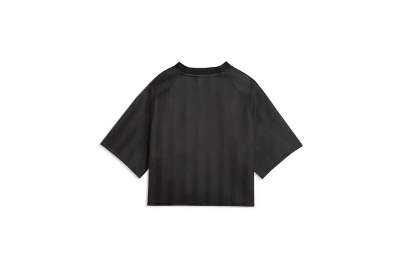 Puma League Γυναικείο Κοντομάνικο Cropped T-Shirt Μαύρο