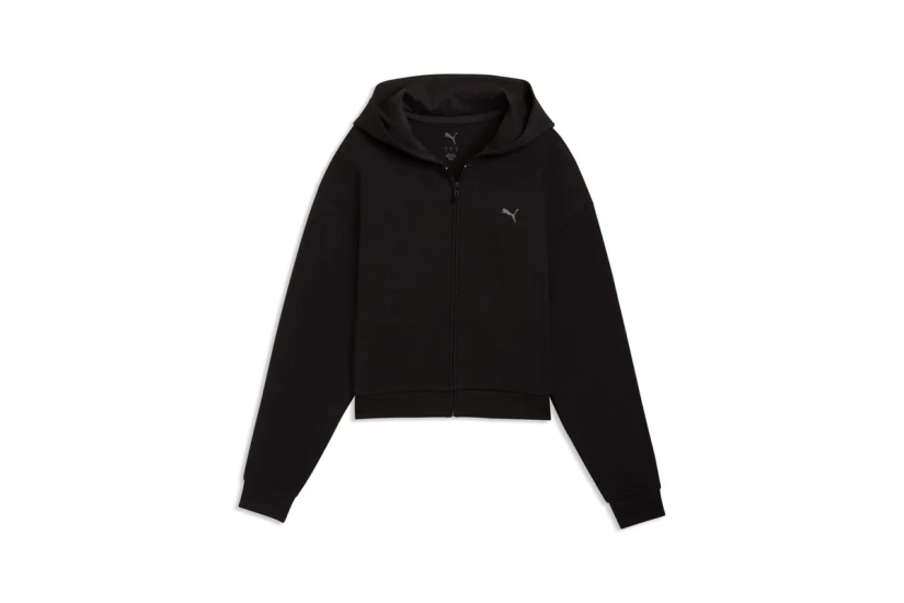 Puma Cloudspun Ultra Soft Γυναικεία Πολυεστερική Ζακέτα με Κουκούλα Μαύρη