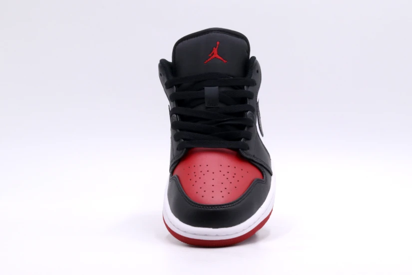Jordan Air 1 Bred Toe Low Sneakers Μαύρα, Λευκά, Κόκκινα
