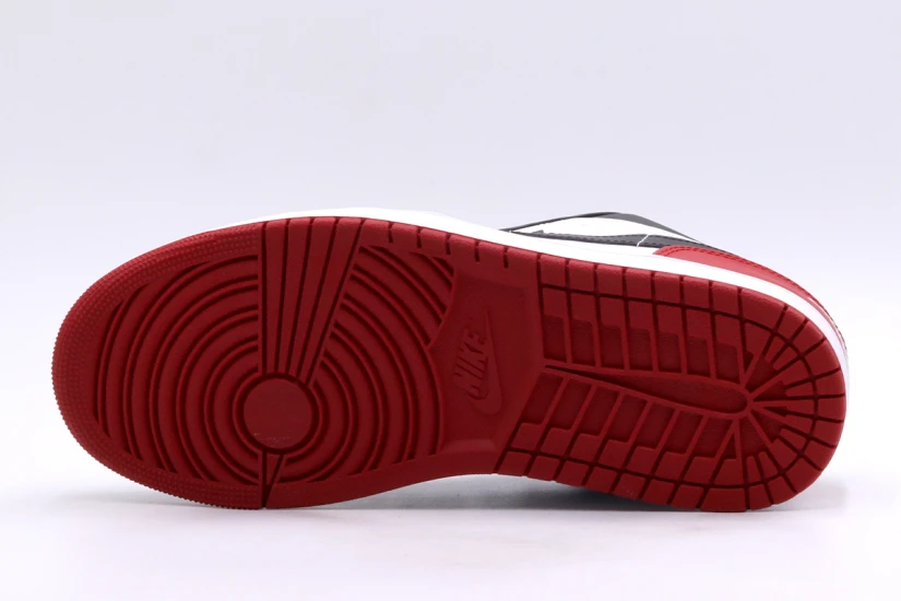 Jordan Air 1 Bred Toe Low Sneakers Μαύρα, Λευκά, Κόκκινα