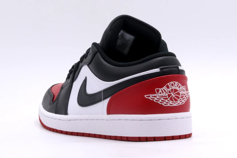 Jordan Air 1 Bred Toe Low Sneakers Μαύρα, Λευκά, Κόκκινα