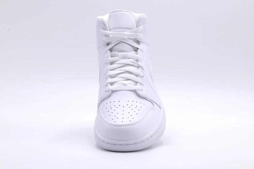 Jordan Air 1 Retro Mid Ανδρικά Sneakers Λευκά